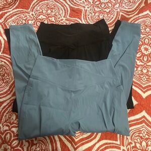 Black and Blue Leggings Set